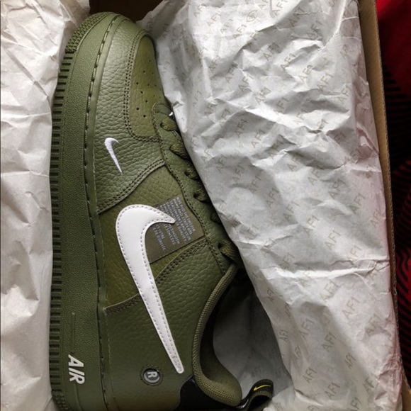 olive green af1 utility
